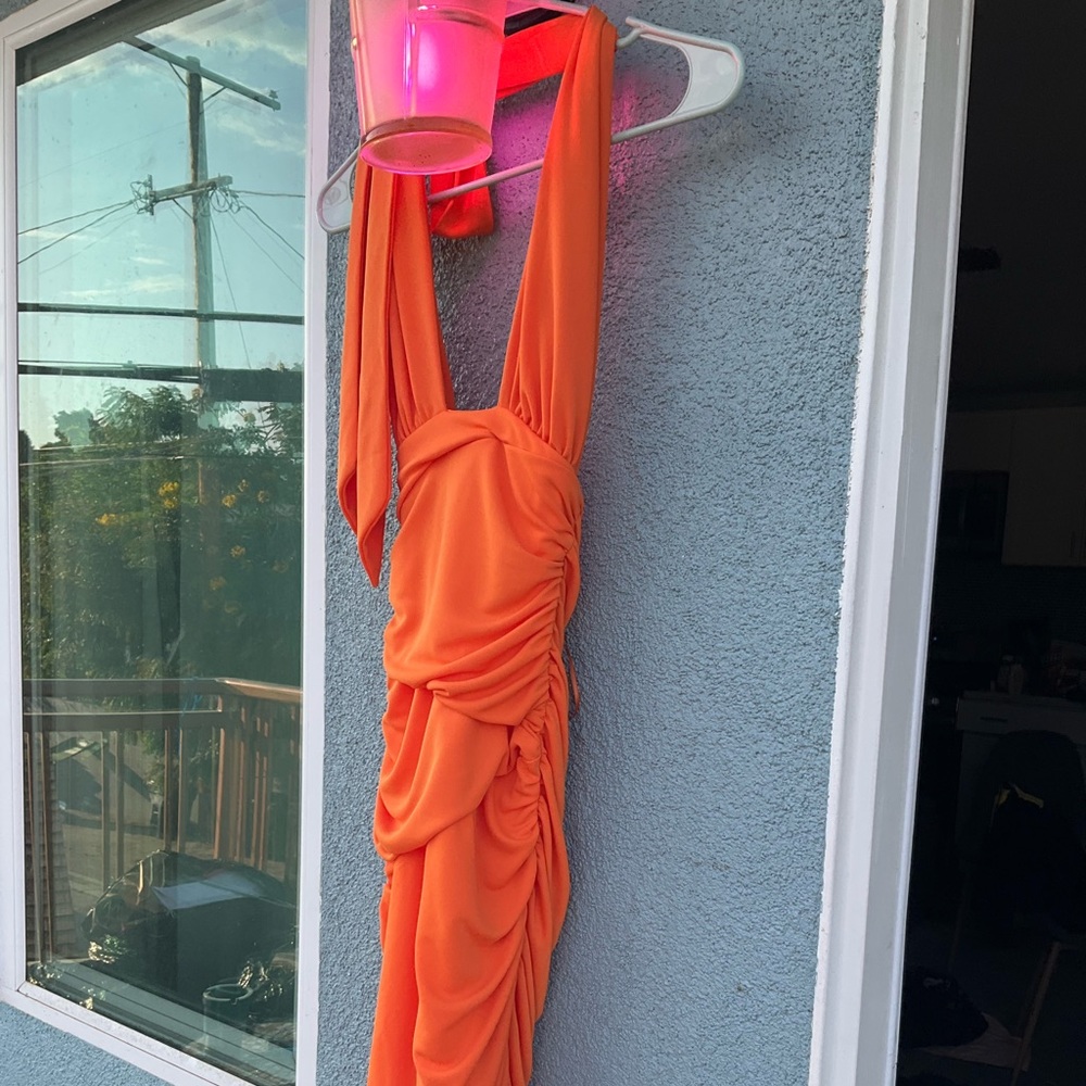 Zara Orange Cocktail Dress